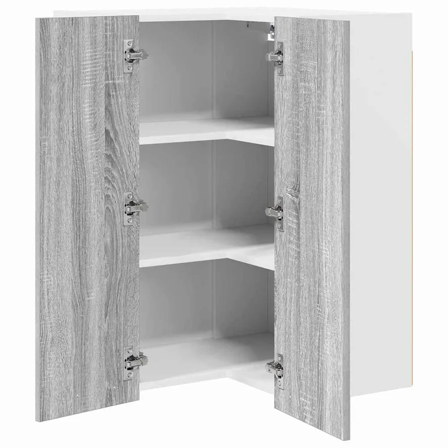 Armoire suspendue Gris Sonoma et Blanc 57 x 57 x 80 cm - 5