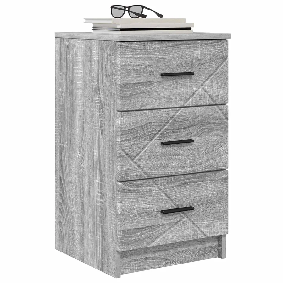 Cabinet de chevet Sonoma gris 38 x 38 x 66 cm Bois d'ingénierie - 3