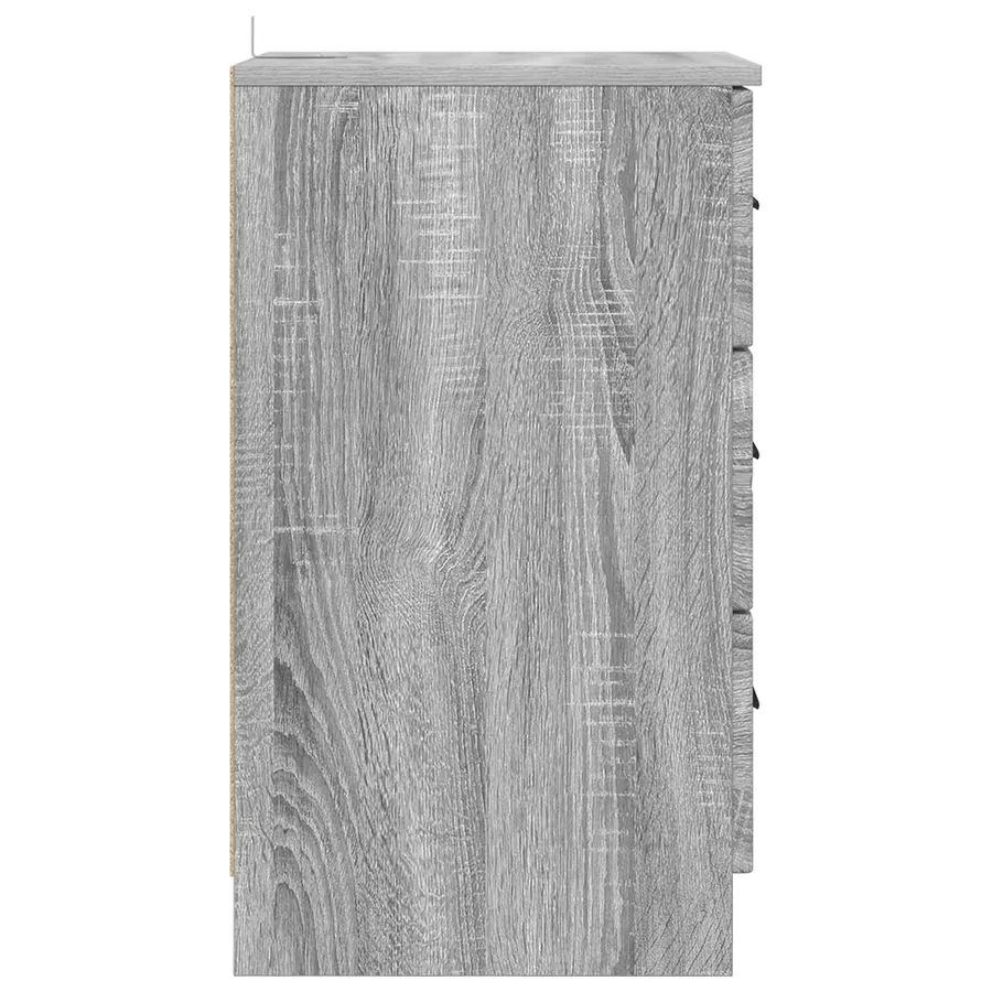 Cabinet de chevet Sonoma gris 38 x 38 x 66 cm Bois d'ingénierie - 7