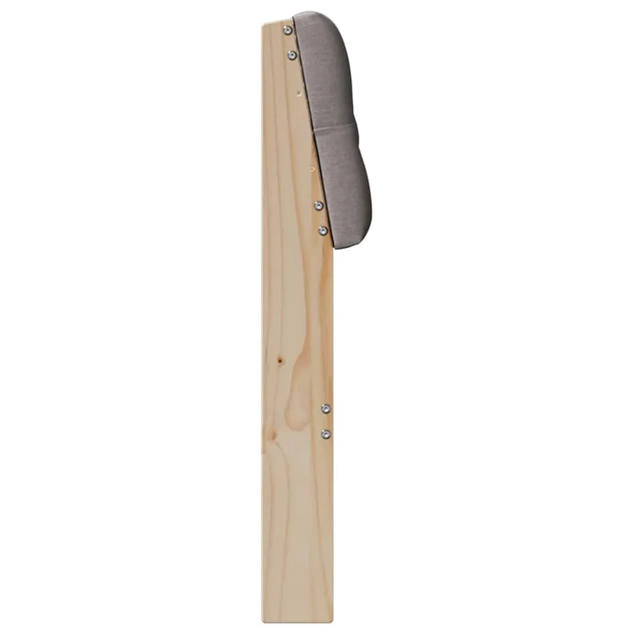 Tête de lit capitonnée Taupe 120 cm Pin massif - 5