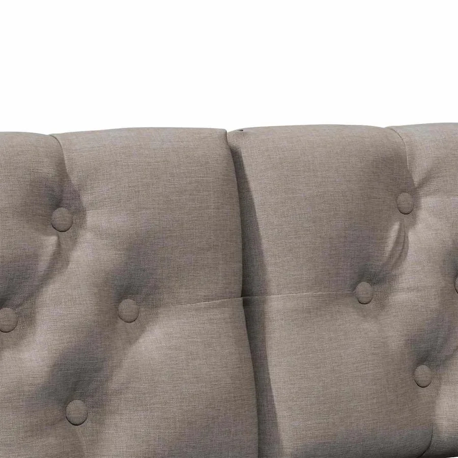 Tête de lit capitonnée Taupe 120 cm Pin massif - 7