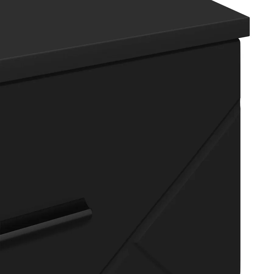 Cabinet de chevet Noir 38 x 38 x 66 cm Bois d'ingénierie - 14