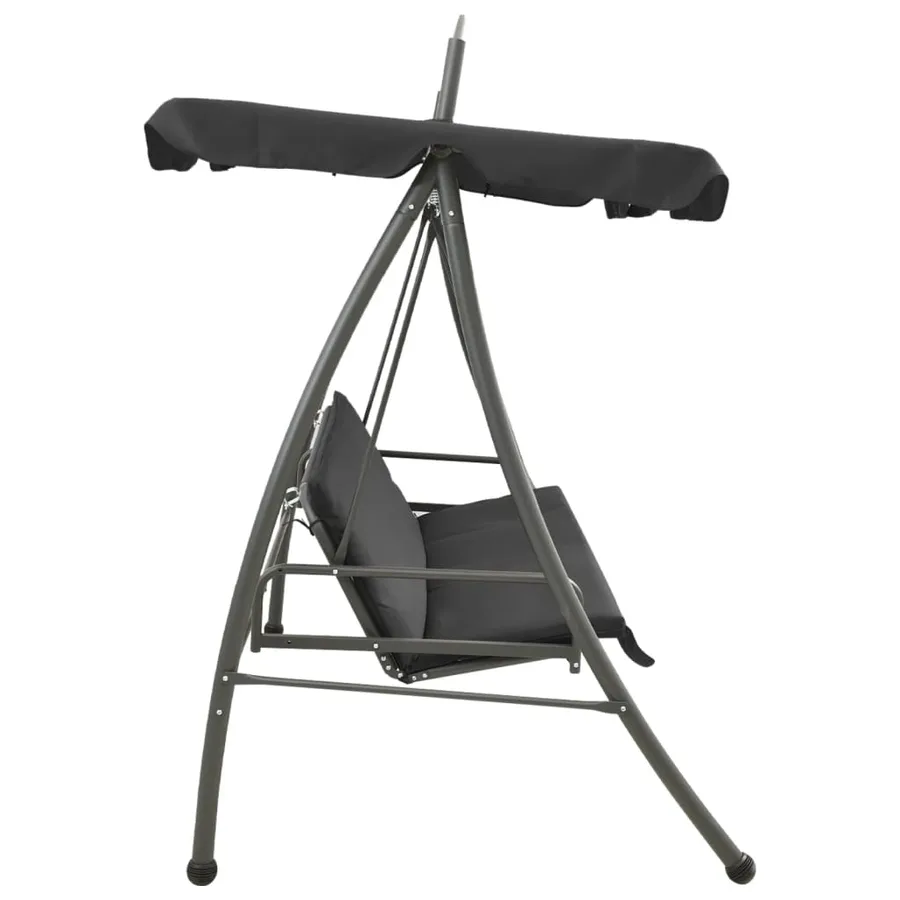 Balancelle convertible à auvent Anthracite 198x120x205 cm Acier - 3