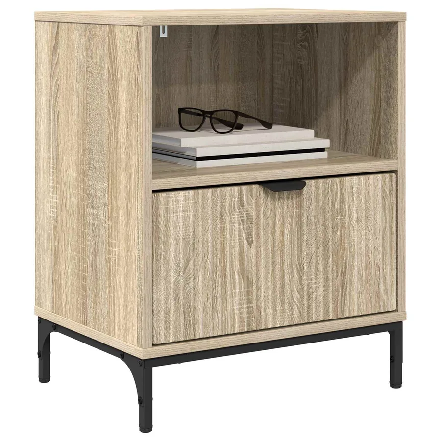 Cabinet de chevet avec tiroir Chêne sonoma 49 x 36 x 61 cm - 3