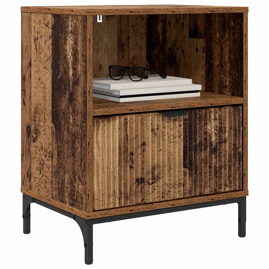 Cabinet de chevet Bois ancien 49 x 36 x 61 cm Bois d'ingénierie - 3