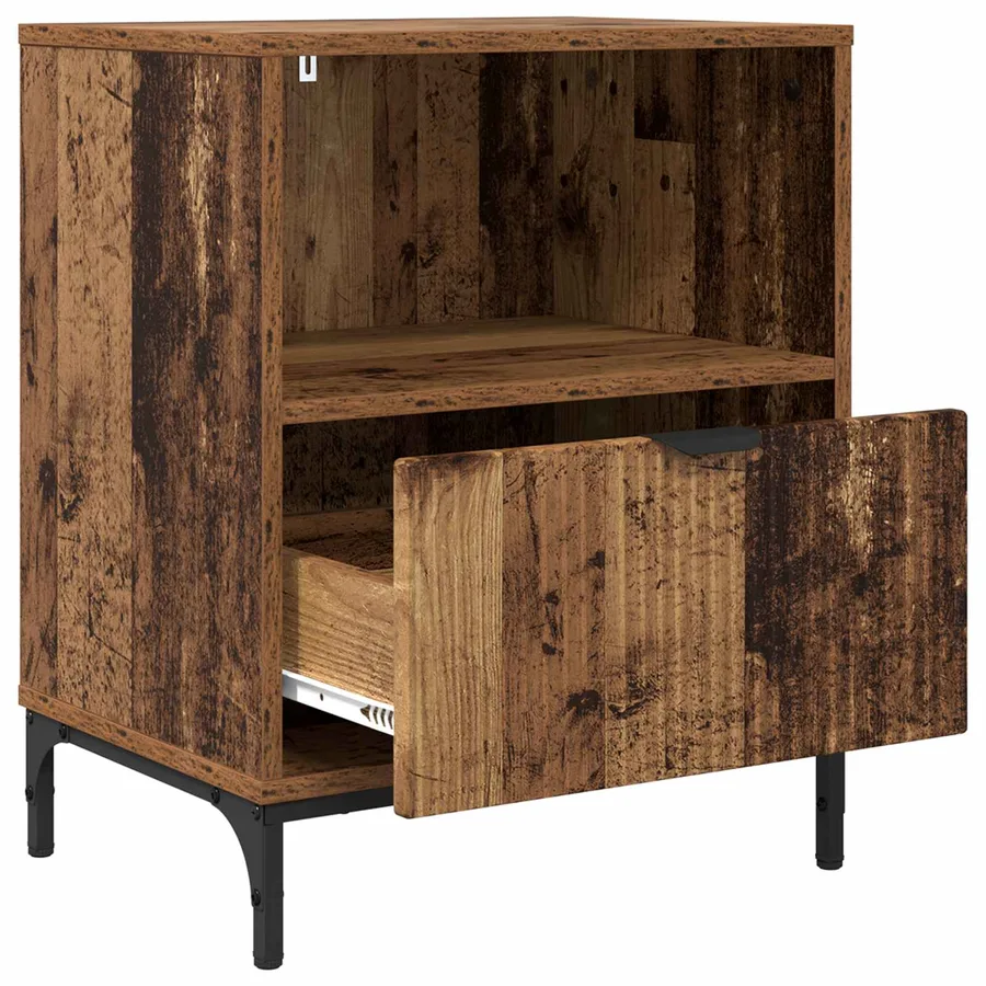 Cabinet de chevet Bois ancien 49 x 36 x 61 cm Bois d'ingénierie - 5