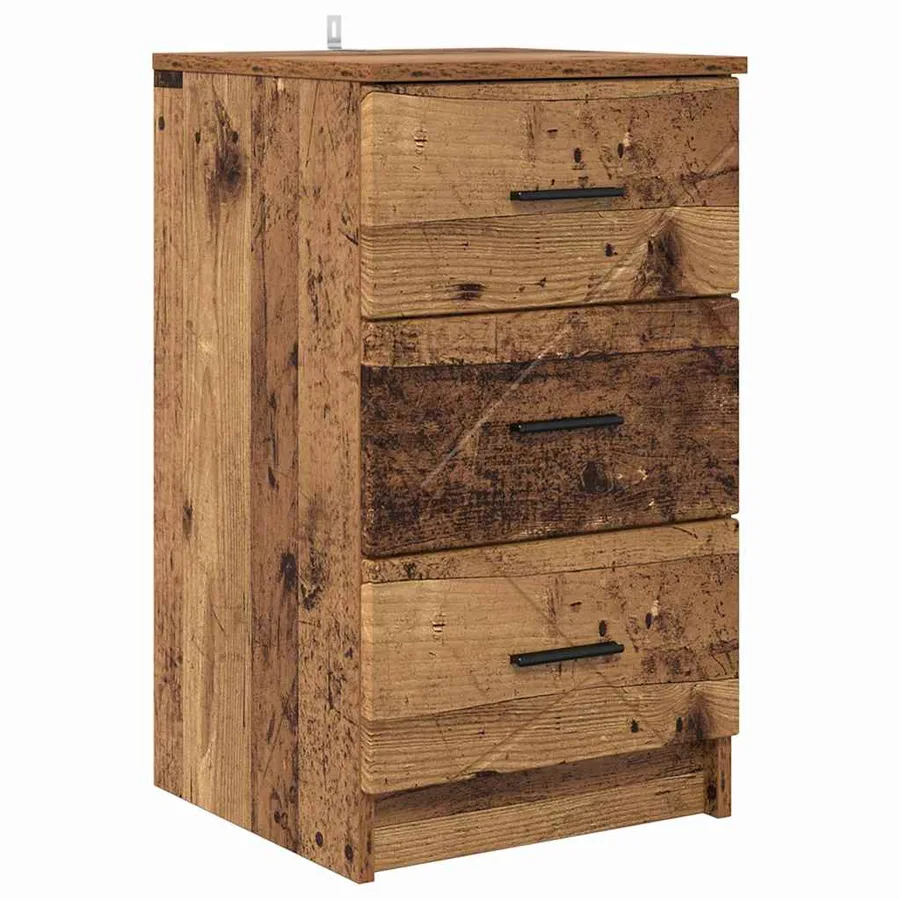 Cabinet de chevet Bois ancien 38 x 38 x 66 cm Bois d'ingénierie - 2