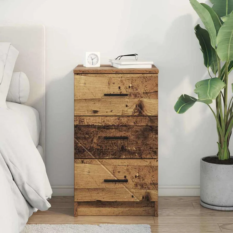 Cabinet de chevet Bois ancien 38 x 38 x 66 cm Bois d'ingénierie - 4