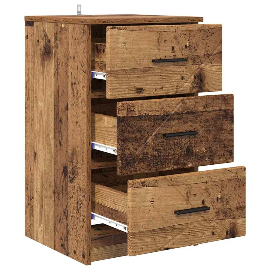 Cabinet de chevet Bois ancien 38 x 38 x 66 cm Bois d'ingénierie - 5