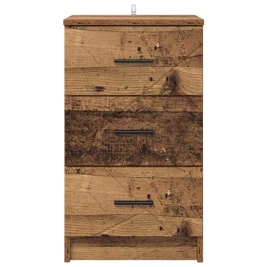 Cabinet de chevet Bois ancien 38 x 38 x 66 cm Bois d'ingénierie - 6