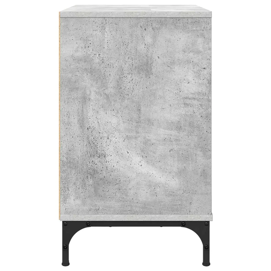 Table de chevet Gris béton 63,5 x 36 x 61 cm Bois d'ingénierie - 7