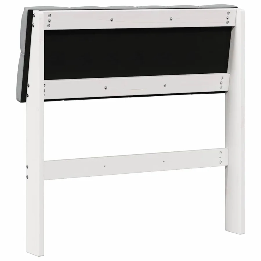 Tête de lit capitonnée Gris clair 80 cm Pin massif - 6