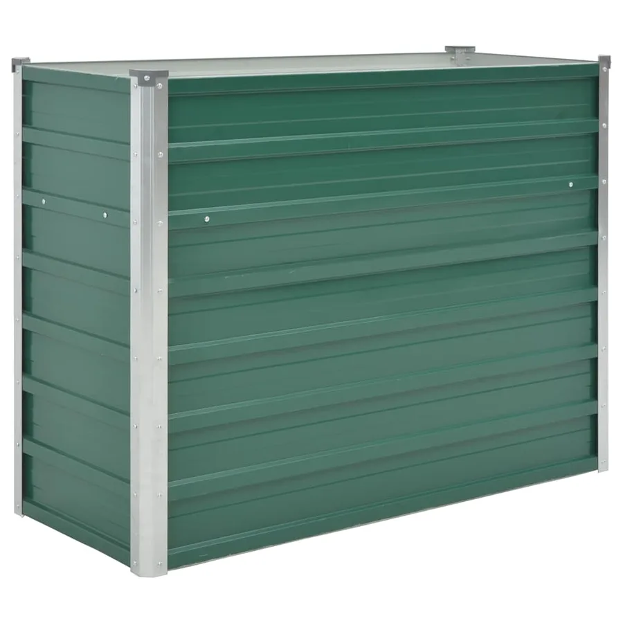 Lit surélevé de jardin Acier galvanisé 100x40x77 cm Vert - 2