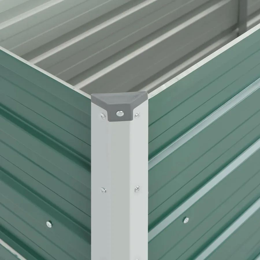 Lit surélevé de jardin Acier galvanisé 100x40x77 cm Vert - 7