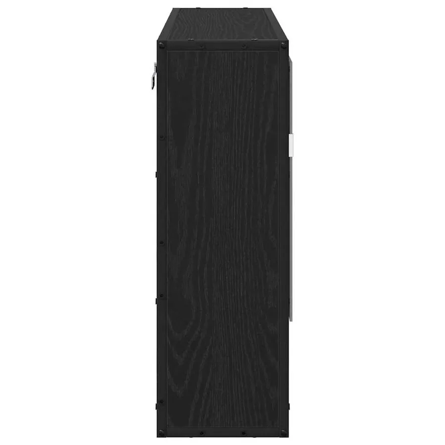 Étagère Murale avec étagère Chêne noir 65 x 20 x 60 cm - 7