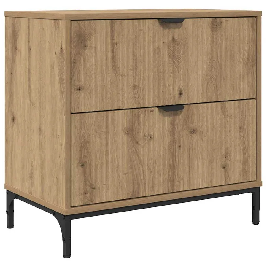 Table de chevet chêne artisanal 63,5 x 36 x 61 cm - 2