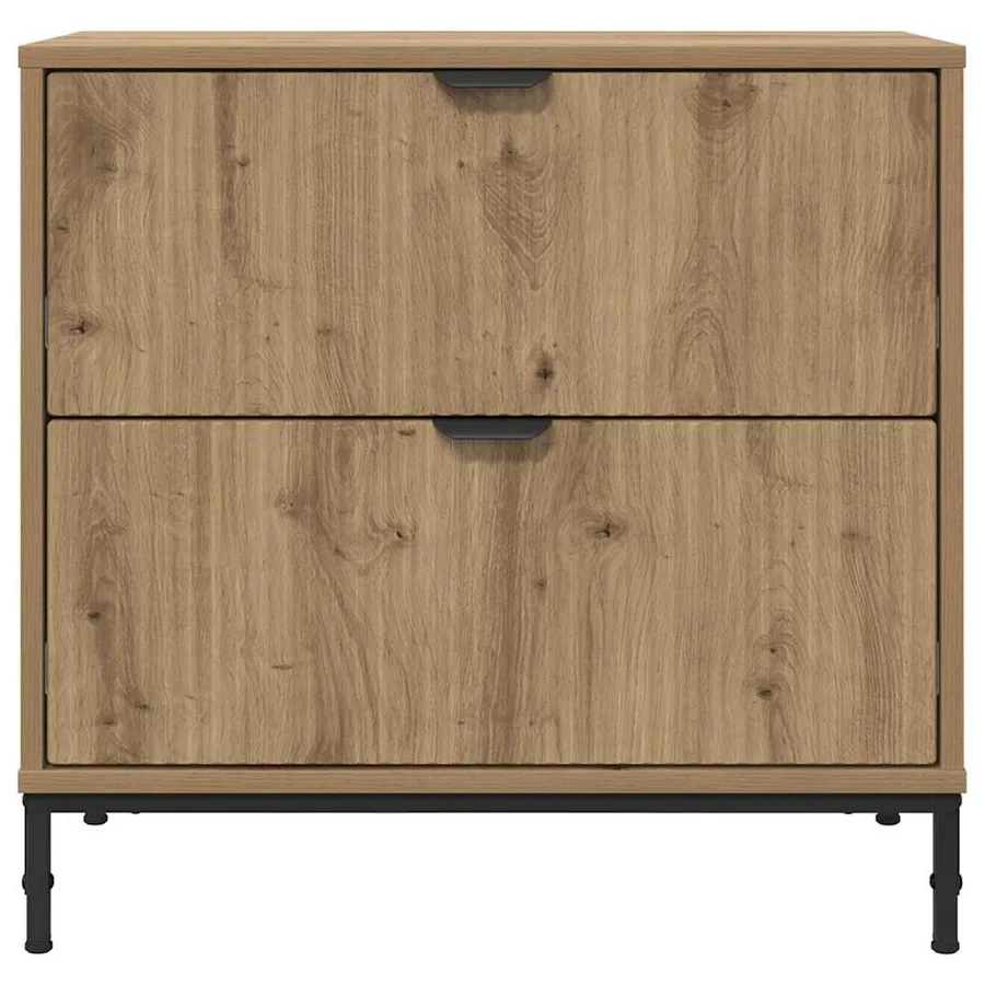 Table de chevet chêne artisanal 63,5 x 36 x 61 cm - 6
