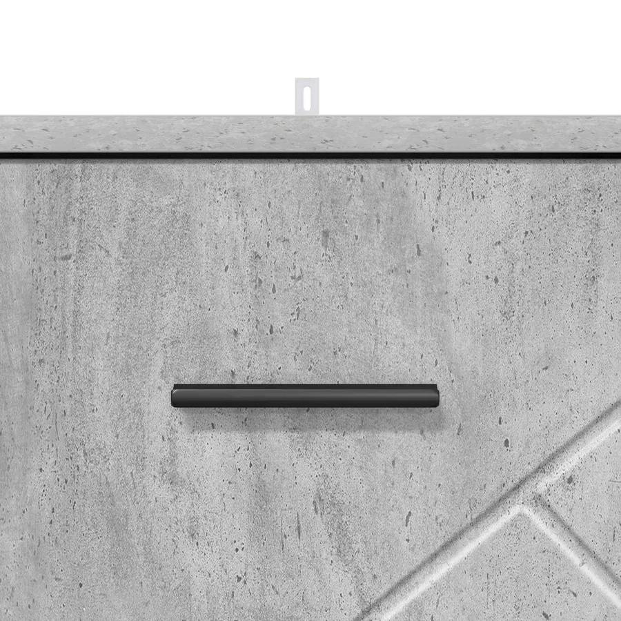 Cabinet de chevet Gris béton 38 x 38 x 66 cm Bois d'ingénierie - 9