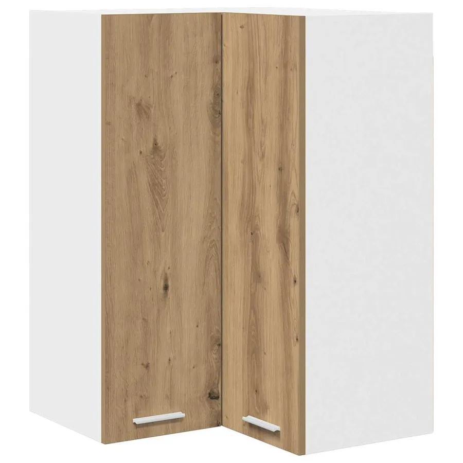 Armoire suspendue Chêne Artisan et Blanc 57 x 57 x 80 cm - 2