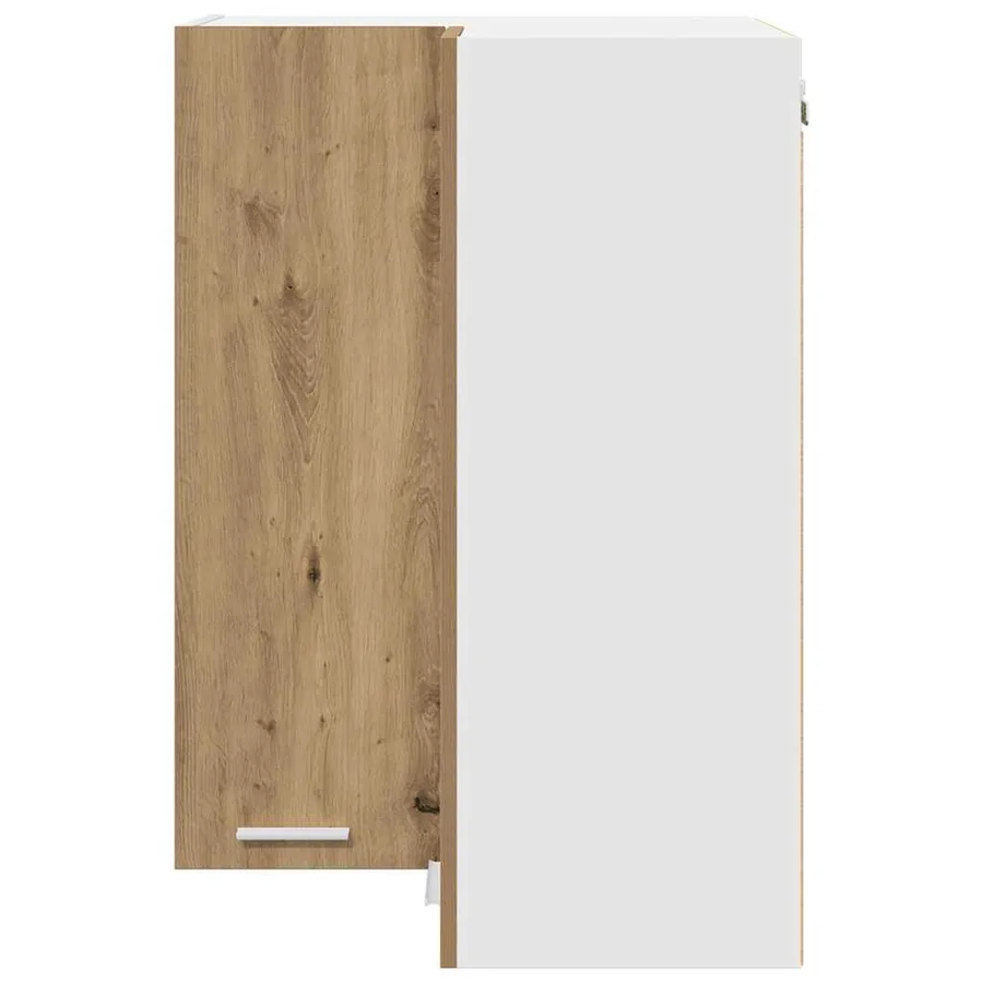 Armoire suspendue Chêne Artisan et Blanc 57 x 57 x 80 cm - 6
