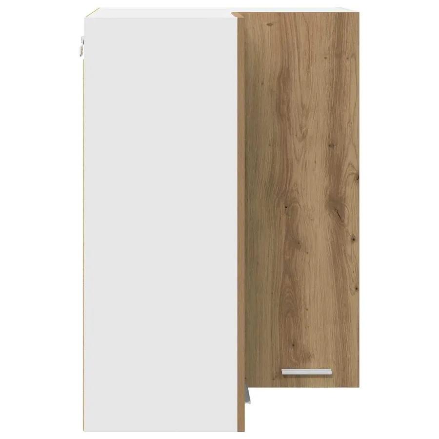 Armoire suspendue Chêne Artisan et Blanc 57 x 57 x 80 cm - 7