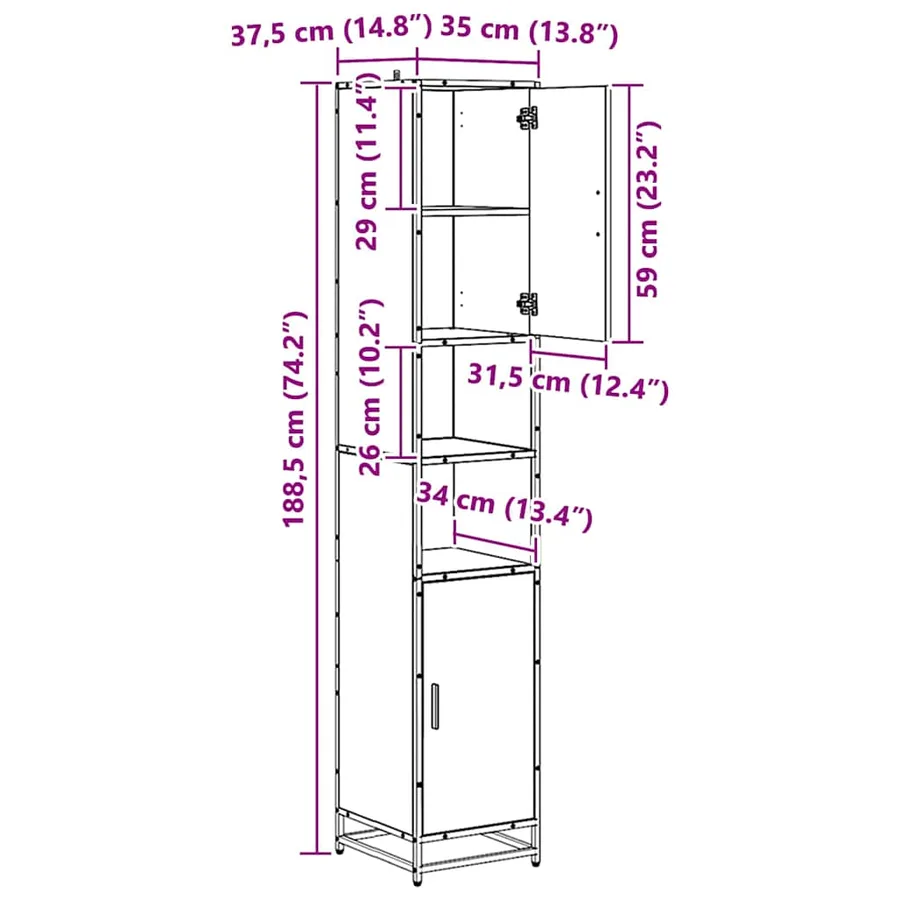Ensemble de mobilier de salle de bain 3 pcs Chêne noir - 19