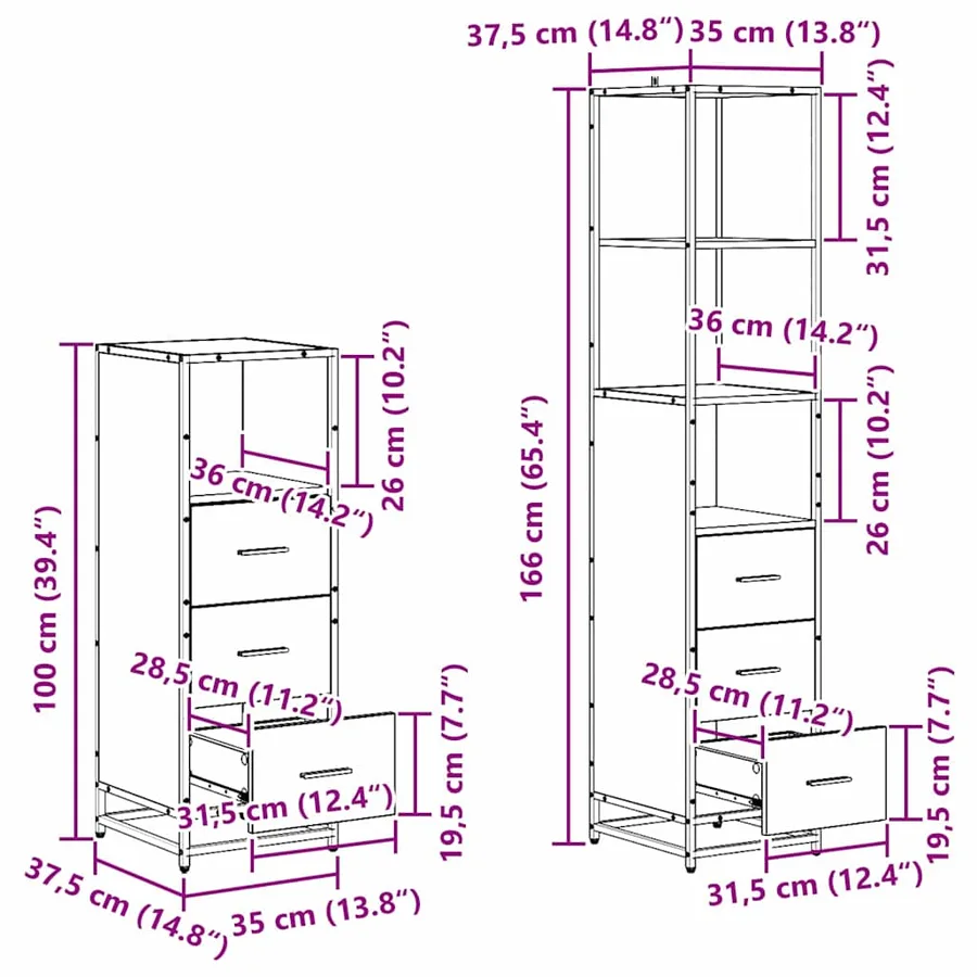 Ensemble de mobilier de salle de bain 4 pcs Chêne noir - 17