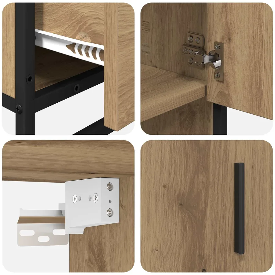 Ensemble de mobilier de salle de bain 3 pc Chêne artisanal - 11