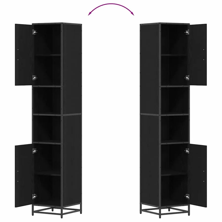 Ensemble de mobilier de salle de bain 4 pcs Chêne noir - 17