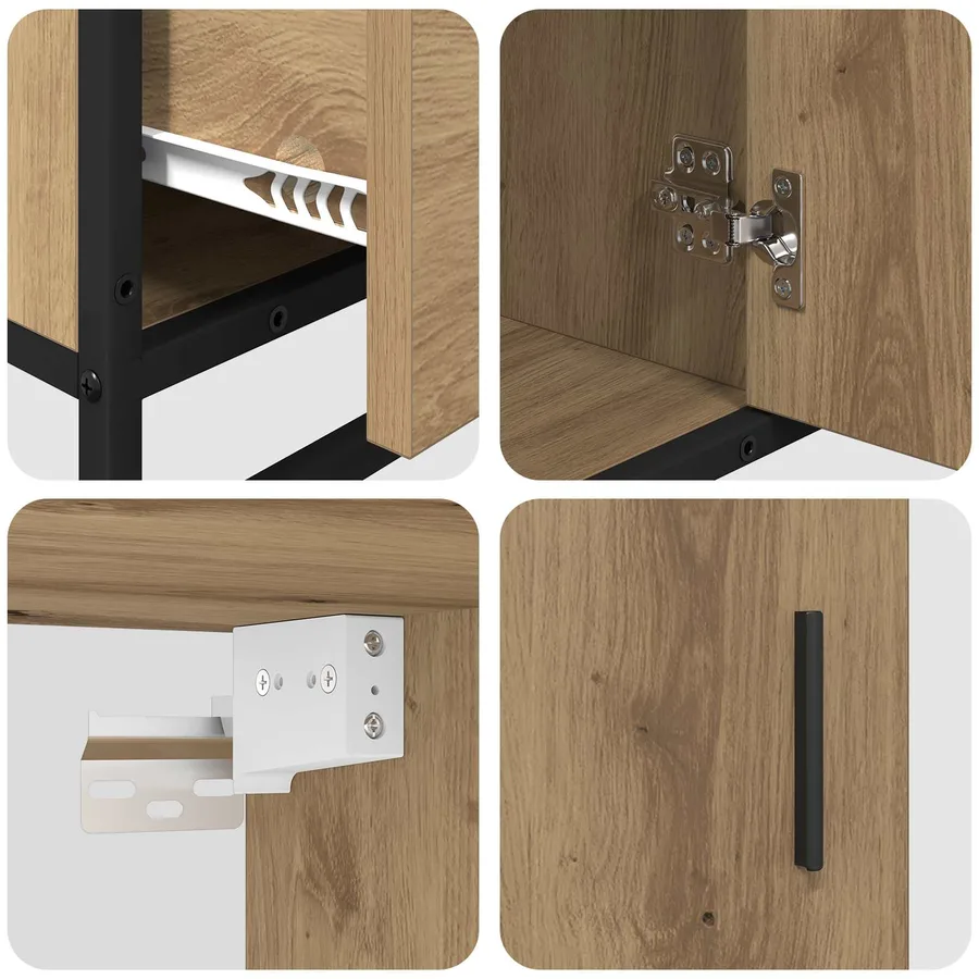 Ensemble de mobilier de salle de bain 3 pc Chêne artisanal - 11
