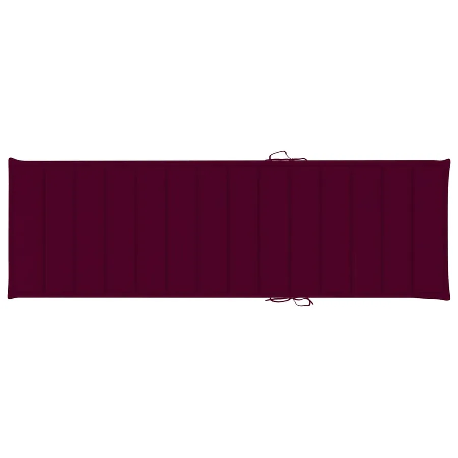 Chaise longue pliable avec coussin Bois d'acacia solide - 17