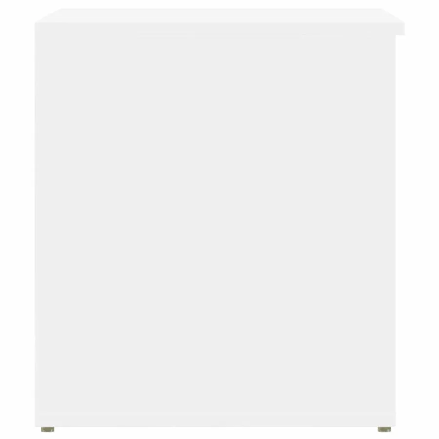 Coffre de rangement Blanc 84x42x46 cm Bois d'ingénierie - 6