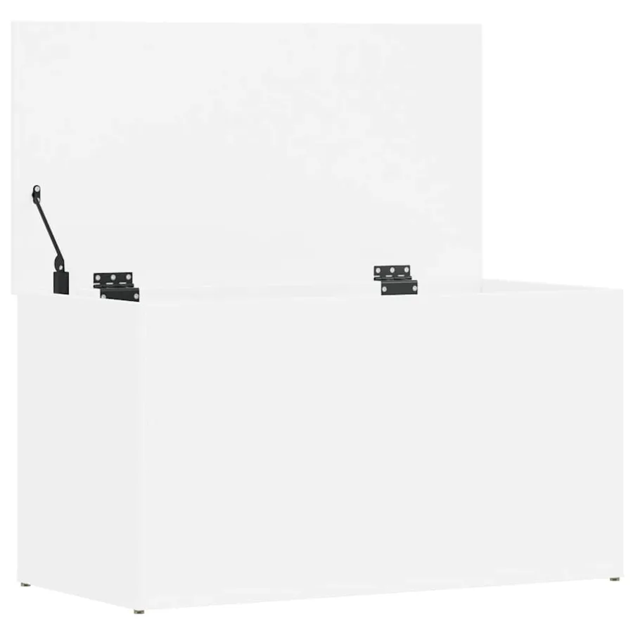 Coffre de rangement Blanc 84x42x46 cm Bois d'ingénierie - 8