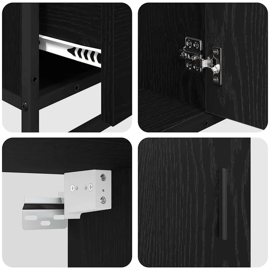 Ensemble de mobilier de salle de bain 3 pcs Chêne noir - 7