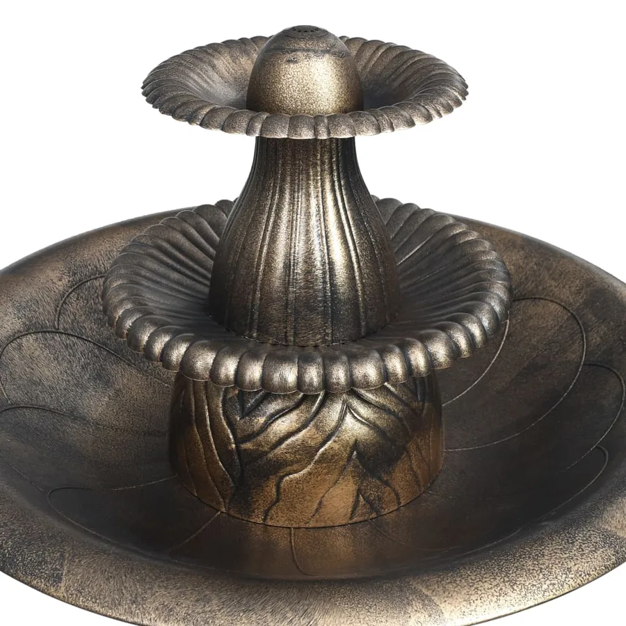 Bain pour oiseaux avec fontaine Bronze 50x91 cm Plastique - 3