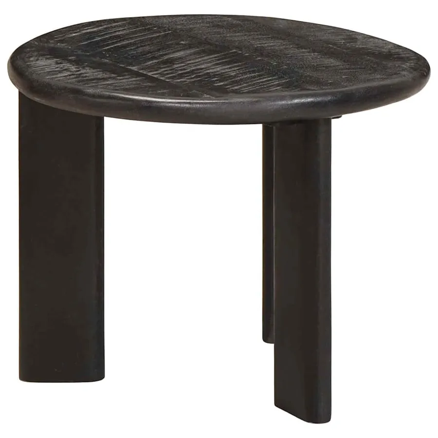 Tables basses gigognes 3 pcs Blanc Bois de mangue massif - 5