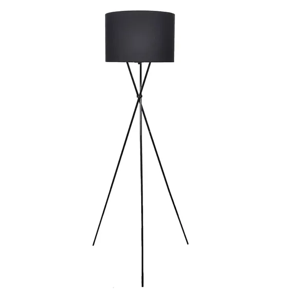 Lampadaire avec support Noir 139 cm