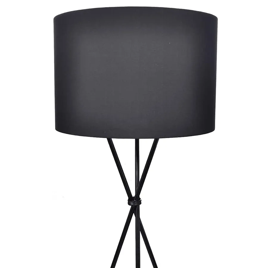 Lampadaire avec support Noir 139 cm - 2