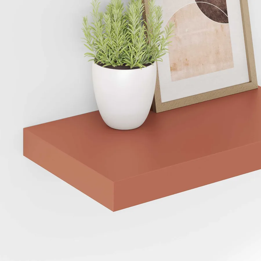 Étagère Murale 2 pcs Rouge 40 x 23,5 x 4 cm Bois d'ingénierie - 5