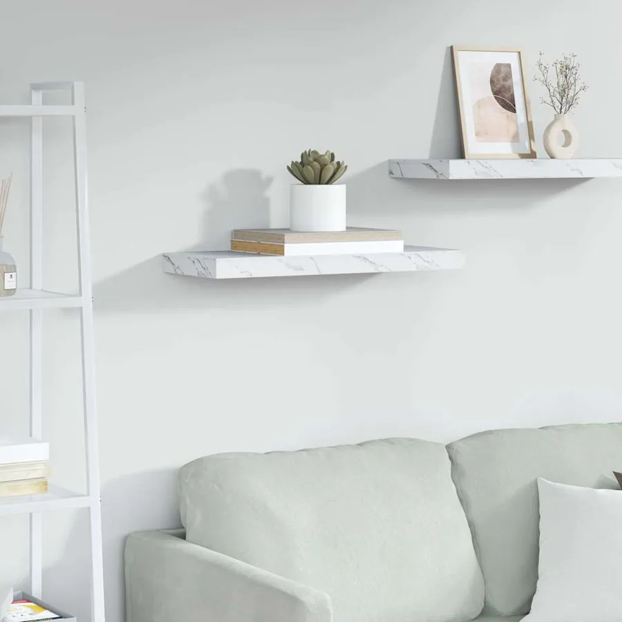 Étagère Murale Marbre blanc 60 x 23 x 4 cm Bois d'ingénierie