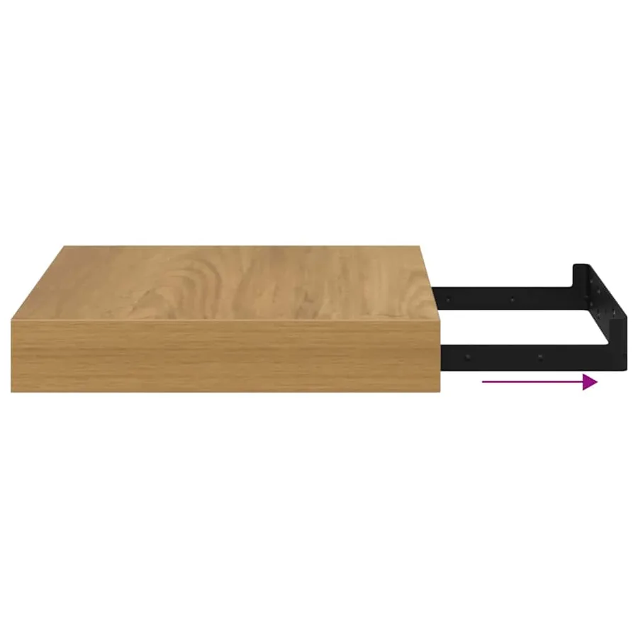 Étagère Murale 4 pcs Marron 23 x 23,5 x 4 cm Bois d'ingénierie - 13