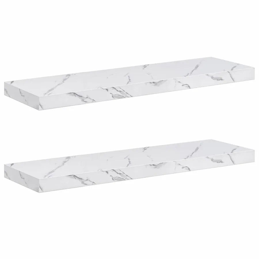 Étagère Murale 2 pcs Marbre blanc 90 x 23,5 x 4 cm - 2