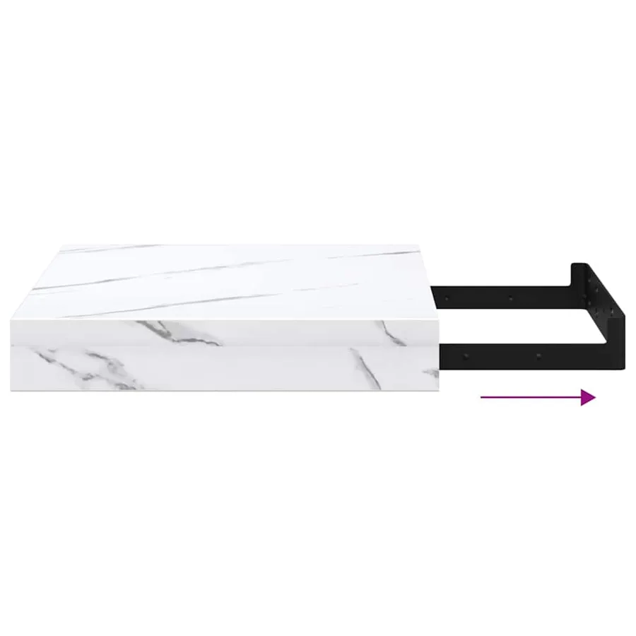 Étagère Murale 4 pcs Marbre blanc 23 x 23,5 x 4 cm - 13