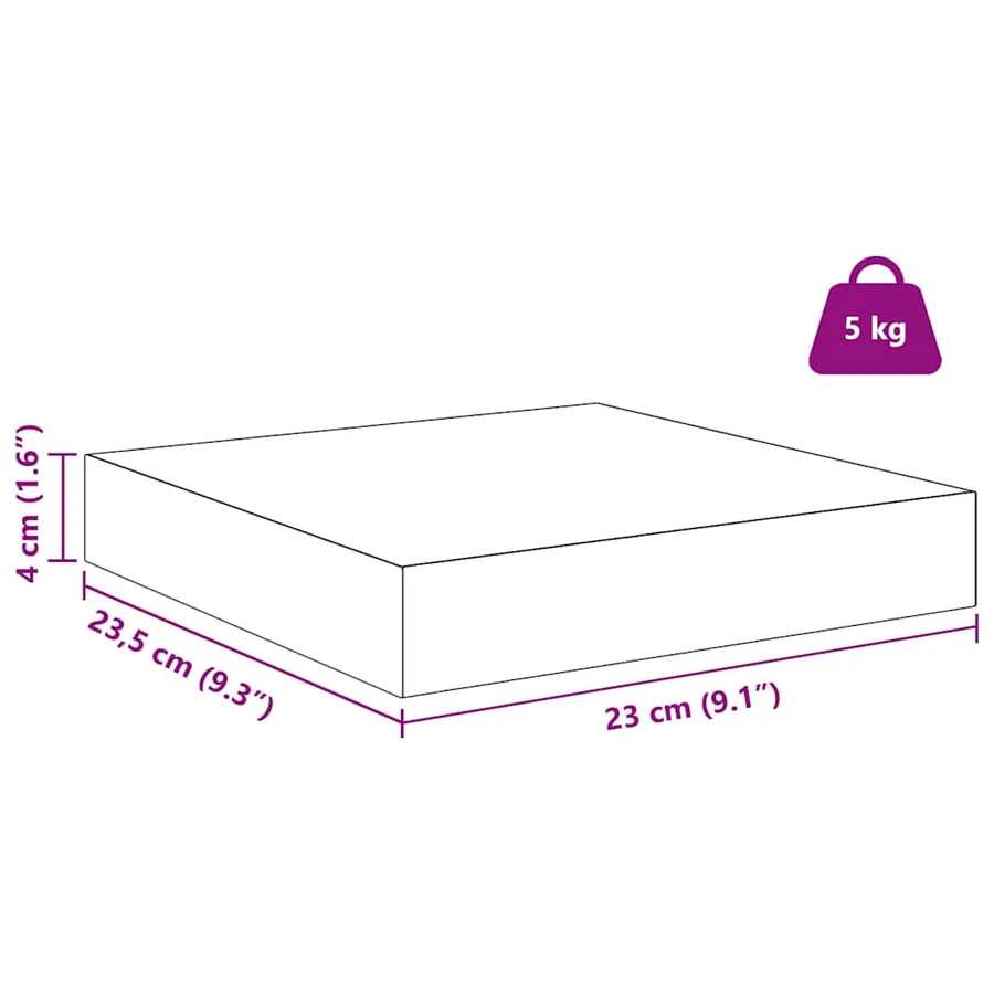 Étagère Murale 4 pcs Marbre blanc 23 x 23,5 x 4 cm - 15