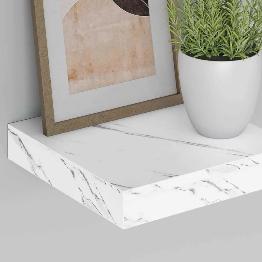 Étagère Murale 4 pcs Marbre blanc 23 x 23,5 x 4 cm - 5