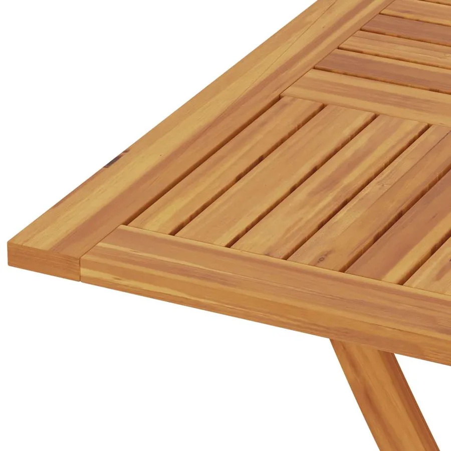 Table pliable de jardin 85x85x76 cm Bois de teck solide - 7