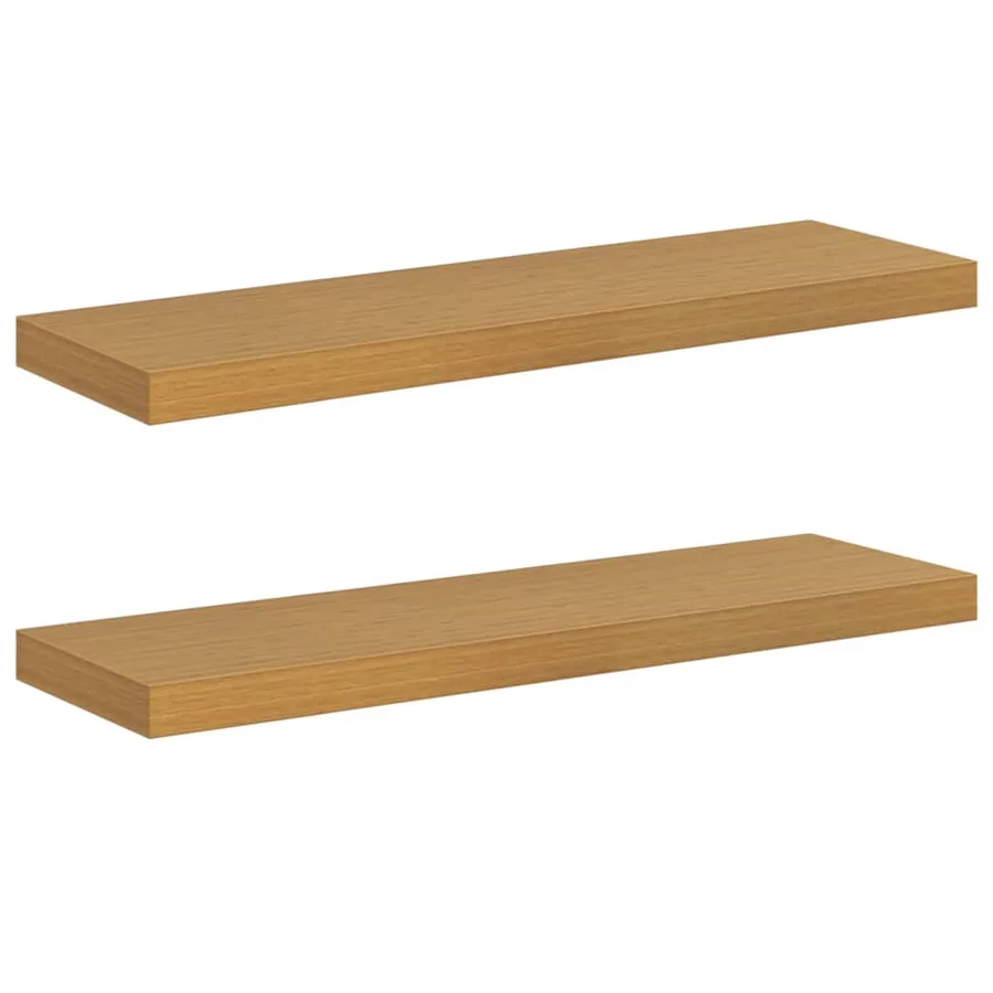 Étagère Murale 2 pcs Beige 90 x 23,5 x 4 cm Bois d'ingénierie - 2