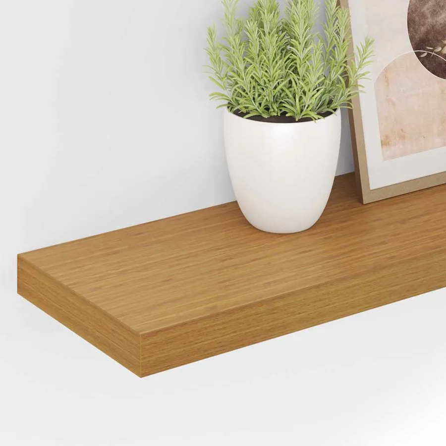 Étagère Murale 2 pcs Beige 90 x 23,5 x 4 cm Bois d'ingénierie - 5
