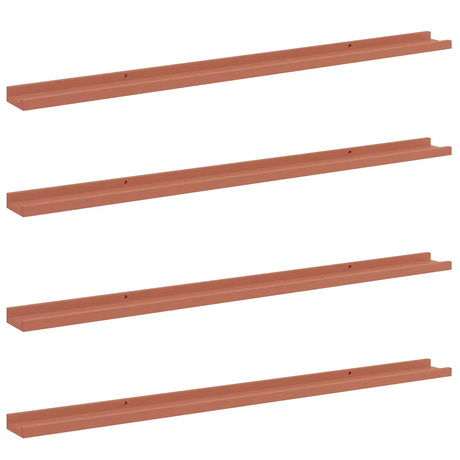 Étagère Murale Montage mural 4 pcs Rouge 115 x 9 x 3 cm - 2