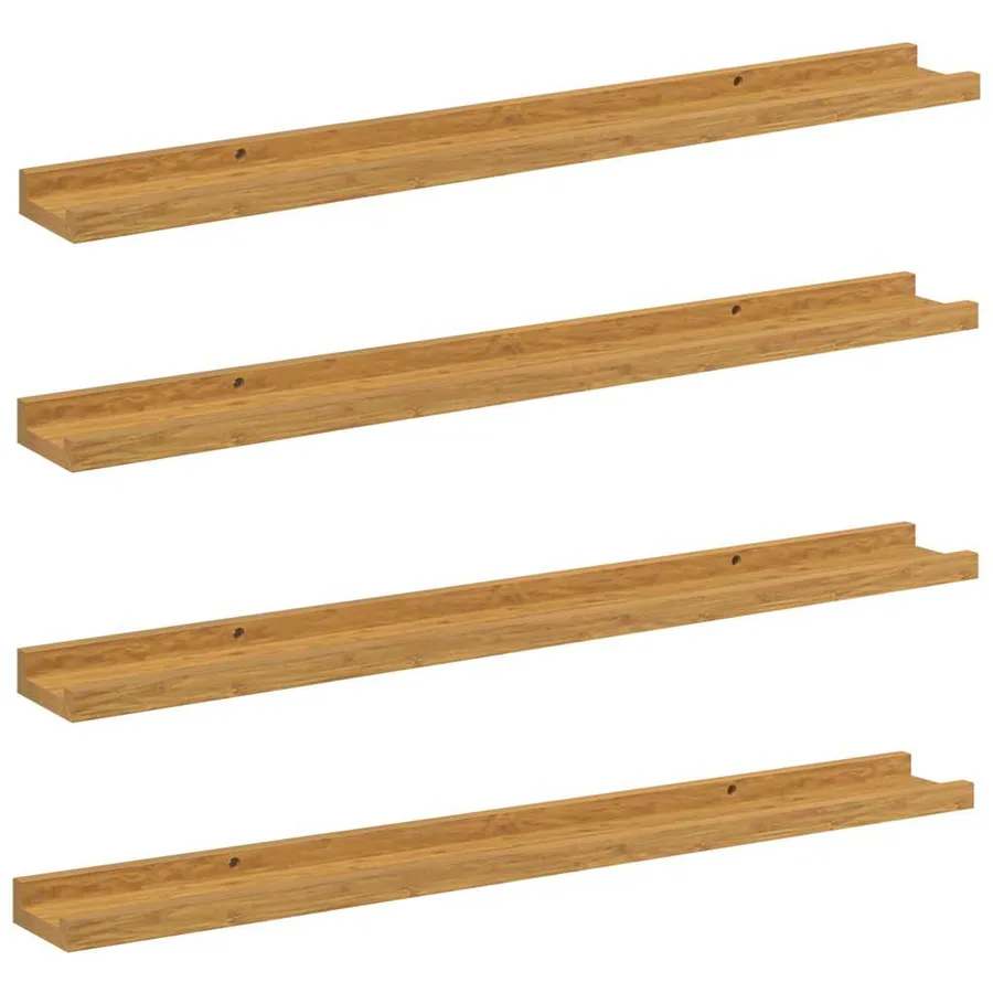 Étagère Murale Montage mural 4 pcs Beige 80 x 9 x 3 cm - 2